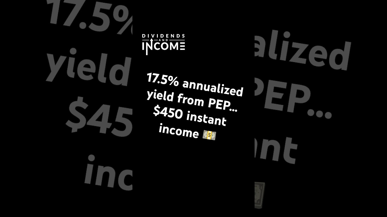 🚨 17.5% annualized yield from PepsiCo (PEP) 💵